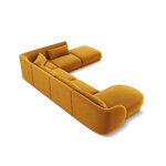 Velvet corner sofa &#39;tulum&#39; yellow, velvet, better