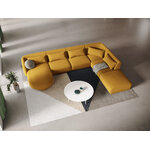 Velvet corner sofa &#39;tulum&#39; yellow, velvet, better