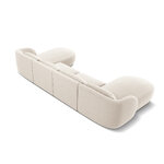 Velvet panoramic sofa &#39;tulum&#39; light beige, velvet