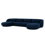 Velvet panoramic sofa &#39;tulum&#39; deep blue, velvet