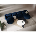 Velvet panoramic sofa &#39;tulum&#39; deep blue, velvet