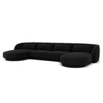 Velvet panoramic sofa &#39;tulum&#39; black, velvet