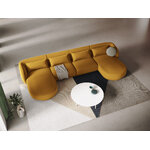 Velvet panoramic sofa &#39;tulum&#39; yellow, velvet