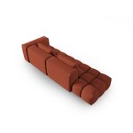 Модульный диван (лорелла) структурированная ткань, коралловый