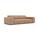 Aksominė sofa (luc) tamsiai smėlio spalvos, aksominė