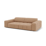 Aksominė sofa (luc) tamsiai smėlio spalvos, aksominė