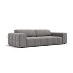 Aksominė sofa (luc) šviesiai pilka, aksominė