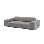 Aksominė sofa (luc) šviesiai pilka, aksominė