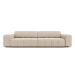 Aksominė sofa (luc) smėlio spalvos, aksominė