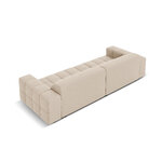 Aksominė sofa (luc) smėlio spalvos, aksominė