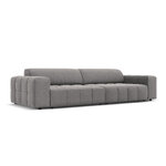 Aksominė sofa (luc) šviesiai pilka, aksominė