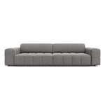 Aksominė sofa (luc) šviesiai pilka, aksominė