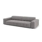 Aksominė sofa (luc) šviesiai pilka, aksominė