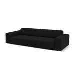 Aksominė sofa (luc) juoda, aksominė