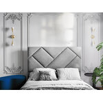 Headboard (alpilles) christian lacroix light grey, velvet, 120x10x140