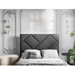 Headboard (alpilles) christian lacroix dark grey, velvet, 120x10x160