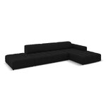 Aksominė sofa (luc) juoda, aksominė, juoda plastikinė, geriau