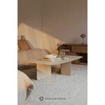 Журнальный столик Livia светло-бежевого цвета (металлическое основание) с косметическими дефектами.