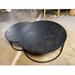 Black coffee table set (andrew) with cosmetic flaws