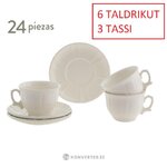 Kahvisarja 24 kappaletta (aurora blanca) keskeneräinen