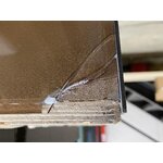 Brown glass design coffee table block (hkliving) with a beauty flaw