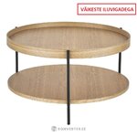 Šviesiai rudas kavos staliukas (renee) d=69cm mažas grožio defektas.