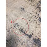 Bluish patterned rug vintage (arte espina) 160x230 with a beauty flaw
