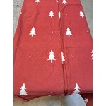 Red Christmas Tree Motif Cotton Flannel Duvet Cover X-Mas Tree (WW) 155x220