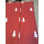 Red Christmas Tree Motif Cotton Flannel Duvet Cover X-Mas Tree (WW) 155x220