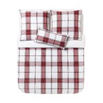 Patterned Cotton Duvet Cover (Scarlet) 135x200