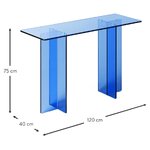 Sinine Klaasist Konsoollaud (Anouk)
