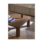 Dark Brown Solid Wood Coffee Table (Didi)