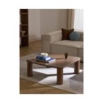 Dark Brown Solid Wood Coffee Table (Didi)