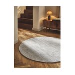 Grey round viscose rug (jane)d=250