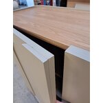 Beige cabinet (jodie) with cosmetic flaws.