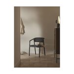 Black Solid Wood Armchair (Gali)