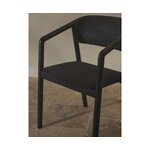 Black Solid Wood Armchair (Gali)