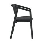 Black Solid Wood Armchair (Gali)