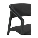 Black Solid Wood Armchair (Gali)
