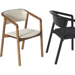 Black Solid Wood Armchair (Gali)