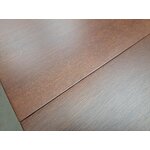 Dark brown round extendable dining table (bennet) 115x115-215 with cosmetic flaws