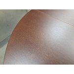 Dark brown round extendable dining table (bennet) 115x115-215 with cosmetic flaws