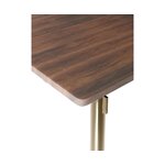 Dark Brown Solid Wood Dining Table (Blue) 140x90