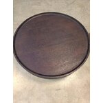 Tumši brūns apaļš masīvkoka kafijas galdiņš (Benno)