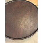 Tumši brūns apaļš masīvkoka kafijas galdiņš (Benno)