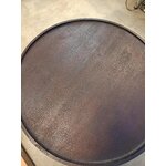 Tumši brūns apaļš masīvkoka kafijas galdiņš (Benno)