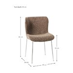 Brown Upholstered Dining Chair (Tess)