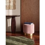 Orchid velvet upholstered stool