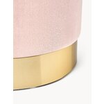 Orchid velvet upholstered stool
