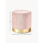Orchid velvet upholstered stool